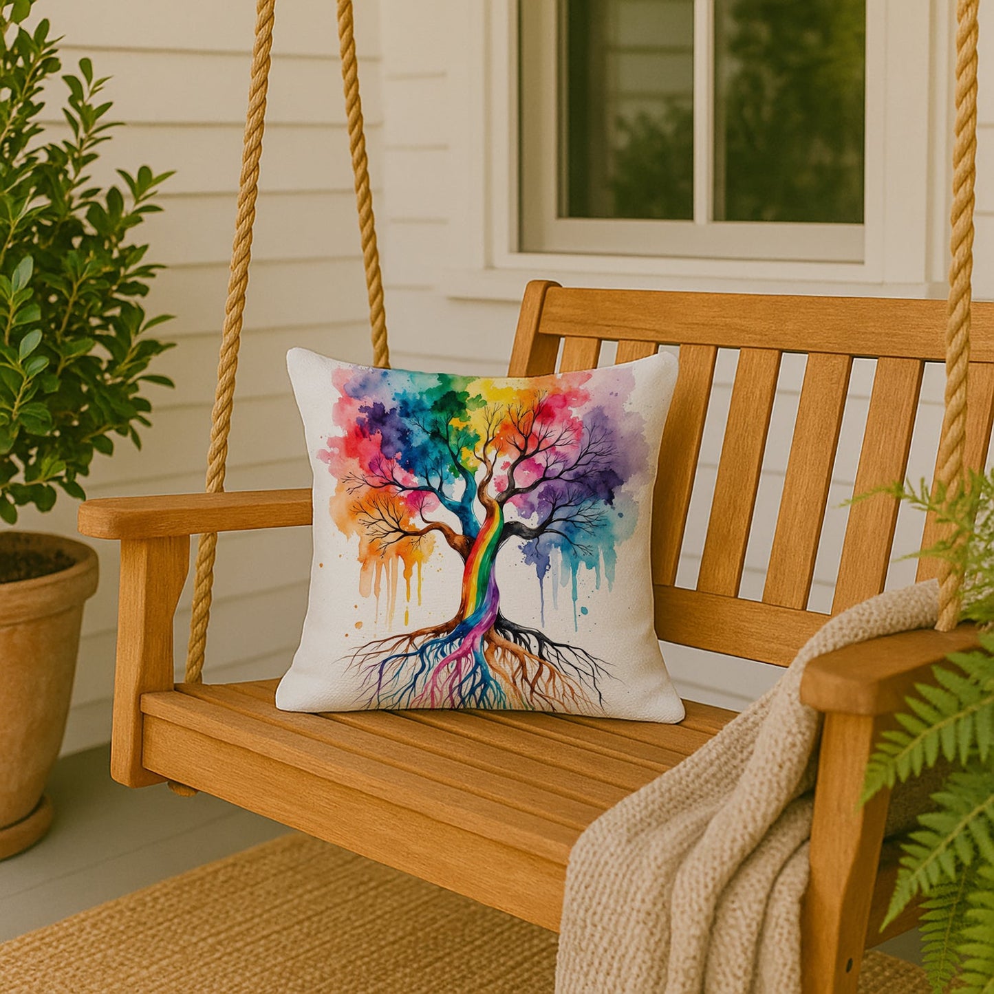 Rooted in Gay Pride Throw Pillow DAC8628PW1818