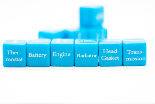 Mechanics Dice d6 | What's Wrong with Your Car Dice 6-Sided 16mm Diagnostic Dice